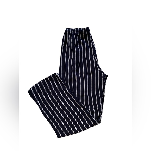 Navy White Striped Summer Pants - Size XS - Picture 3 of 5